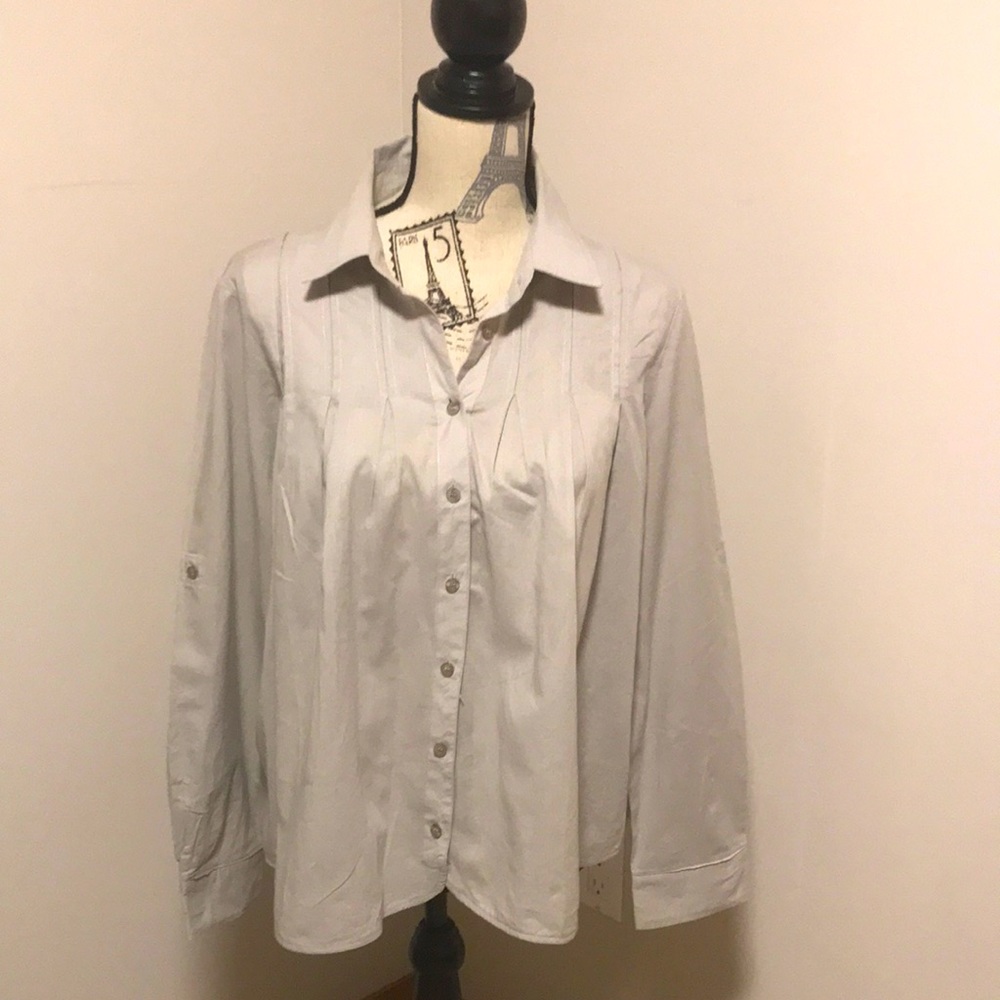 Pleated Lapis blouse